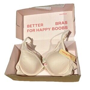 Third Love 24/7 Classic Uplift Plunge Bra Size 34A Neutral Beige Tan